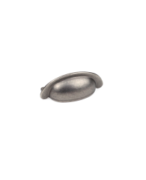 Builder's Choice Cup Pull, Antique Pewter, 2 1/2 inches (64mm) cc
