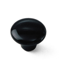 Porcelain Knob 1 1/2-Inch in Black