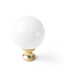 Porcelain Knob 1 1/4-Inch in White Ball