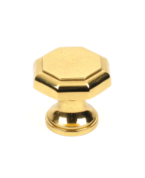 Classique Solid Brass Knob, Polished Brass, 1 1/4 inch