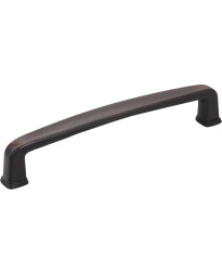Milan 5" Centers Plain Square Pull in Brushed Oil Rubbed Bronze