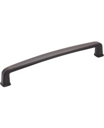 Milan 6 1/4" Centers Plain Square Pull in Brushed Oil Rubbed Bronze
