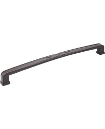 Milan 12" Centers Decorated Square Appliance Pull in Brushed Oil Rubbed Bronze