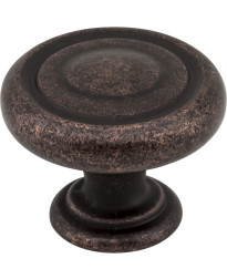 Bremen 1 1/4" Diameter Button Knob in Distressed Oil Rubbed Bronze