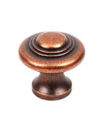 Hartford 1-3/8" Diameter Knob, Aged Copper