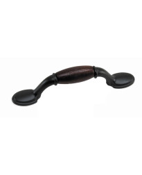 3-Inch First Family Pull in Oil Rubbed Bronze w/ Cherry Insert