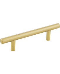 10-Pack of the 96 mm Center-to-Center Brushed Gold Naples Cabinet Bar Pull