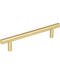 10-Pack of the 128 mm Center-to-Center Brushed Gold Naples Cabinet Bar Pull