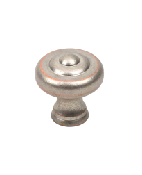 Yukon 1-1/4" Diameter Knob, Copper, Weathered Nickel