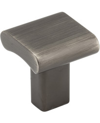 Park 1" Square Knob in Brushed Pewter
