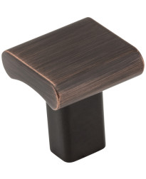 Park 1" Square Knob in Brushed Oil Rubbed Bronze