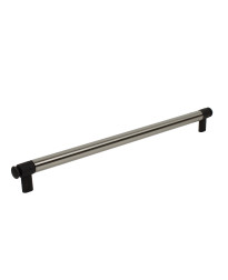 Flute Pull, Matte Black Steel, 12 5/8 inches (320mm) cc