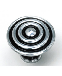 Kama Target Knob 1 1/2-Inch in Antique Silver