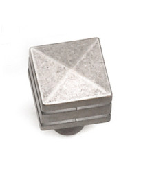 7/8-Inch Kama Square Knob in Antique Pewter