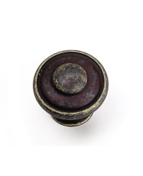 Windsor Button-Top Knob 1 1/8-Inch in Weathered Antique Bronze