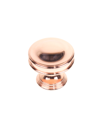 Belvedere Knob, Polished Rose Gold, 1 3/8 inches dia