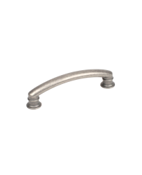 Belvedere Cabinet Pull, Regent Silver Pull, 4 inches cc