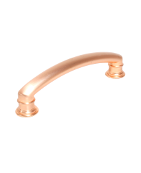Belvedere Cabinet Pull, Satin Rose Gold, 4 inches cc