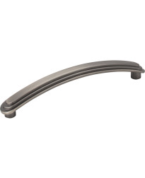 Calloway 5 3/4" Overall Length Stepped Rounded Cabinet Pull in Brushed Pewter