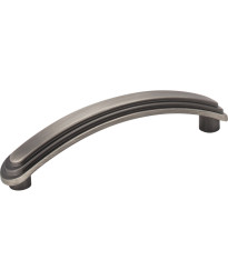 Calloway 4 1/2" Overall Length Stepped Rounded Cabinet Pull in Brushed Pewter