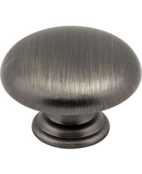 Gatsby 1 3/16" Round Knob in Brushed Pewter