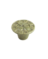 Alps Ceramic Knob, Olive Green, 1 1/2 inch dia