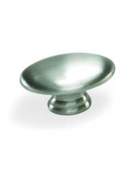 Nantucket Oval Knob 1 1/2-Inch in Satin Pewter