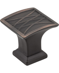 Aberdeen 1-1/4" Lined Cabinet Knob in Brushed Oil Rubbed Bronze