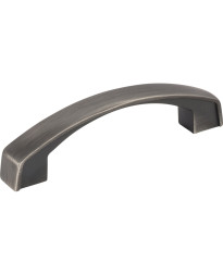 Merrick 96mm Centers Cabinet Pull in Brushed Pewter