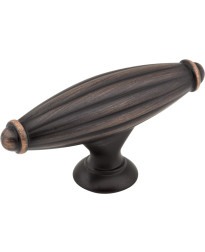 Glenmore 2 5/8" Ribbed Cabinet Knob in Brushed Oil Rubbed Bronze