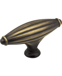 Glenmore 2 15/16" Ribbed Cabinet Knob in Antique Brushed Satin Brass