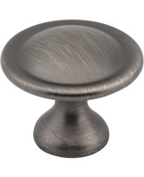 Watervale 1 1/8" Round Knob in Brushed Pewter