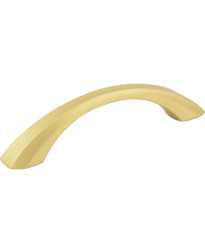 96 mm Center-to-Center Brushed Gold Wheeler Cabinet Pull