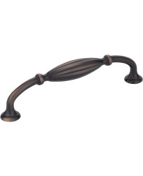Glenmore 5" Centers Ribbed Cabinet Pull in Brushed Oil Rubbed Bronze