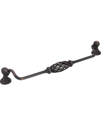 Tuscany 8 13/16" Centers Bird Cage Pull with Backplates in Brushed Oil Rubbed Bronze
