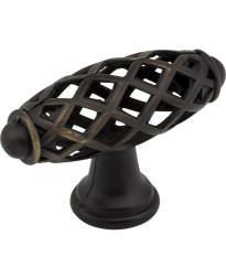 Tuscany 2 5/16" Bird Cage Knob in Antique Brushed Satin Brass