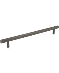 12" Center-to-Center Brushed Pewter Square Dominique Appliance Handle