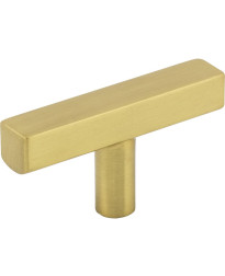 2-1/4" Brushed Gold Dominique Cabinet "T" Knob