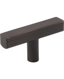 2-1/4" Brushed Oil Rubbed Bronze Dominique Cabinet "T" Knob