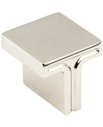 Anwick 1 1/8" Overall Length Square Cabinet Knob in Polished Nickel