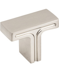 Anwick 1 3/8" Overall Length Rectangle Cabinet Knob in Satin Nickel