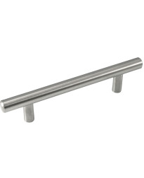 96mm - 5 3/4" Overall - Builders Steel Plated T-Bar Pull - Brushed Satin Nickel