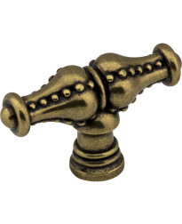 Prestige 2 1/4" Beaded Knob in Lightly Distressed Antique Brass