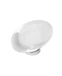 Glacio 1-3/4 in (44 mm) Length Clear/Polished Chrome Cabinet Knob