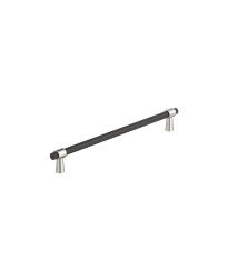 Mergence 8-13/16 inch (224mm) Center-to-Center Matte Black/Polished Nickel Cabinet Pull