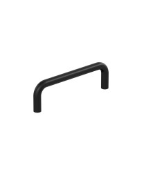 Wire Pulls 3-3/4 inch (96mm) Center-to-Center Matte Black Cabinet Pull