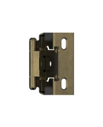 1/2 inch (13mm) Overlay Self Closing Full Wrap Burnished Brass Cabinet Hinge - 1 Pair