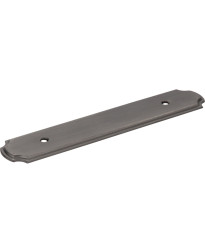 Backplates 3 3/4" Centers Plain Handle Backplate in Brushed Pewter