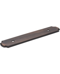 Backplates 3 3/4" Centers Handle Backplate with Rope Detail in Brushed Oil Rubbed Bronze