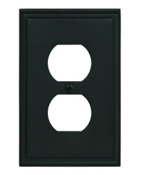 Mulholland 1 Receptacle Black Bronze Wall Plate